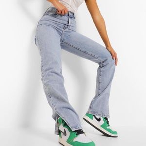 Boohoo Split Hem Jeans